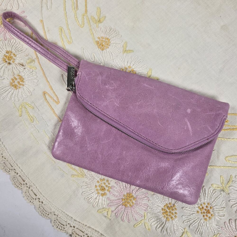 Hobo International Daria Pink Leather Clutch Chain Crossbody Convertible